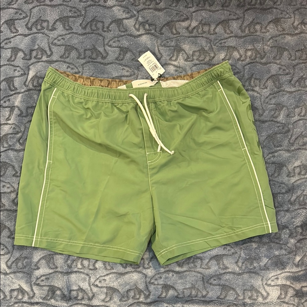NWT Green Coach Swim Shorts XXL